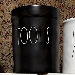 Rae Dunn Collection by Magenta Kitchen Utensil Holder/Crock TOOLS (black)